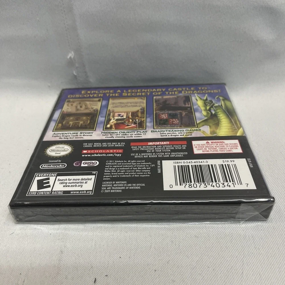 New Factory Sealed I SPY Castle Nintendo DS Video Game by Scholastic Dragons